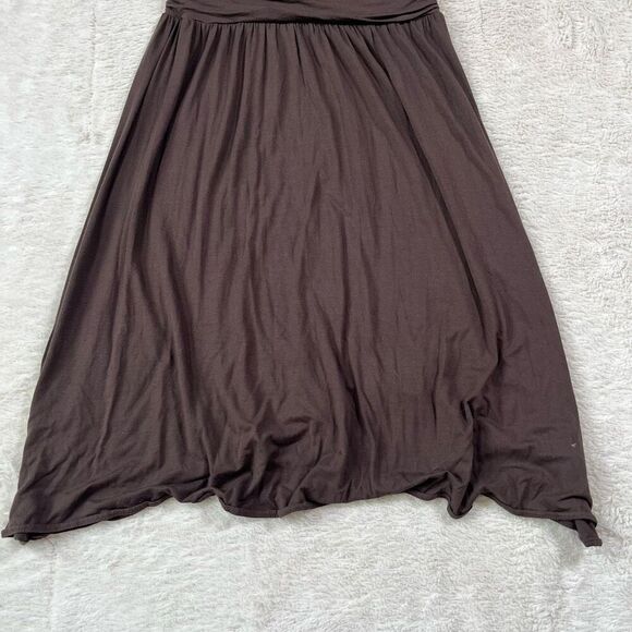 Vintage Y2K Victorias Secret Midi Brown Boho V Neck Chic Dress - Picture 2 of 7